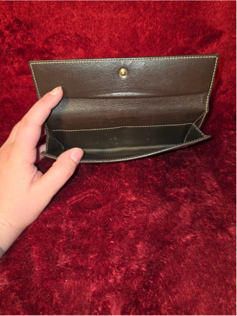 Women's Gucci GG Canvas Heart Snap Wallet in Brown and Beige, One Size - Picture 3 of 8